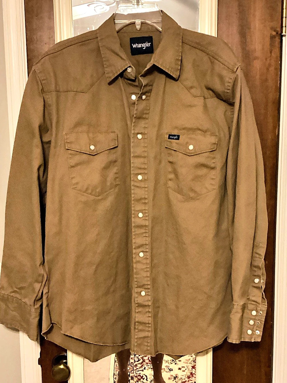 Wrangler Retro Premium Long Sleeve Western Snap Solid Shirt Men's Snap-Front